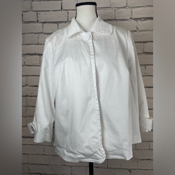 Dress Barn White Casual Suit Jacket Blazer size 1X - Picture 8 of 10